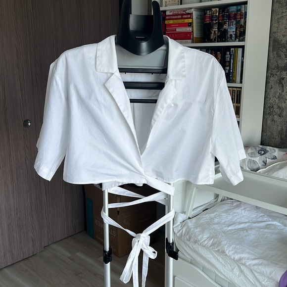 White cropped shirt ZARA - Picture 2 of 4
